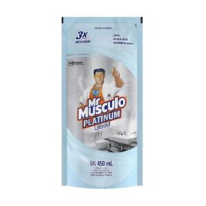 LIMPIADOR VIDRIOS MR MUSCULO PLATINUM DP 450ML