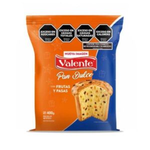 PAN DULCE VALENTE FRUTAS Y PASAS 400GR