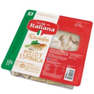 RAVIOLES LA ITALIANA POLLO Y VERDURA 500GR
