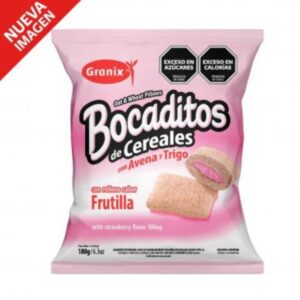 CEREAL ALMOHADITAS GRANIX RELLENO SABOR FRUTILLA 180GR