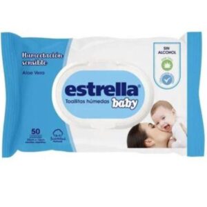 TOALLITAS HUMEDAS ESTRELLA HUMECTACION SENSIBLE 50UN