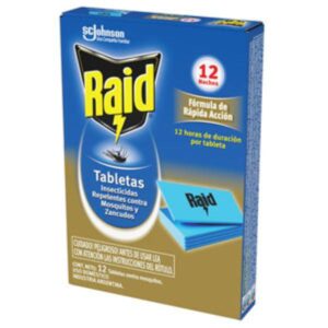 TABLETAS REPELENTE RAID 12UN