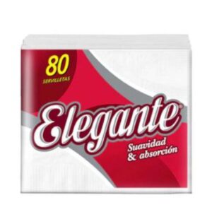 SERVILLETAS ELEGANTE BLANCAS 80UN