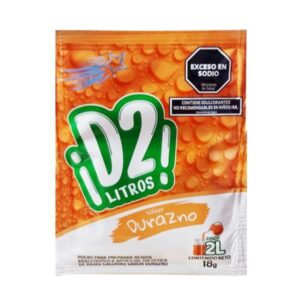 JUGO EN POLVO D2 LITROS DURAZNO 18GR