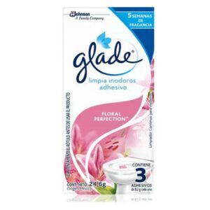 ADHESIVO LIMPIA INODOROS GLADE FLORAL PERFECTION 3UN