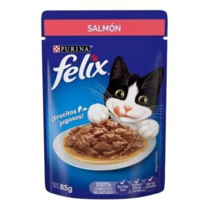 ALIMENTO HUMEDO PARA GATOS FELIX SABOR SALMON 85GR