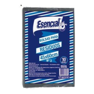 BOLSA DE RESIDUOS ESENCIAL 45X60CM 10UN