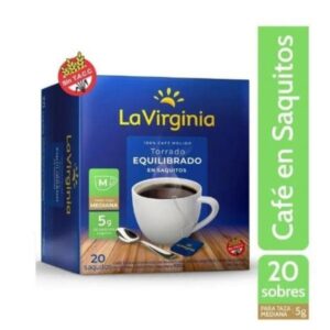 CAFE EN SAQUITOS LA VIRGINIA TORRADO 20 SOBRES
