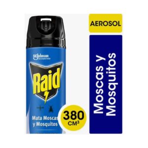 INSECTICIDA RAID MATA MOSCAS Y MOSQUITOS AEROSOL 380ML