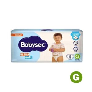 PAÑALES BABYSEC ULTRA SOFT G 8UN