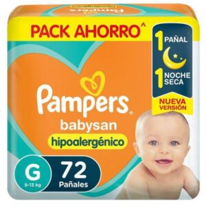 PAÑALES PAMPERS BABYSAN G 72UN