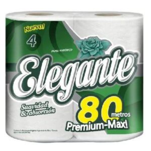 PAPEL HIGIENICO ELEGANTE 4UN X 80 METROS