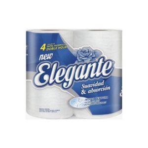 PAPEL HIGIENICO ELEGANTE DOBLE HOJA 4UN X 30 METROS