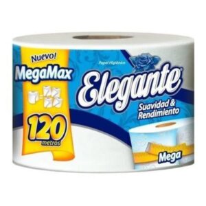 PAPEL HIGIENICO ELEGANTE MEGAMAX 120 MTS HOJA SIMPLE