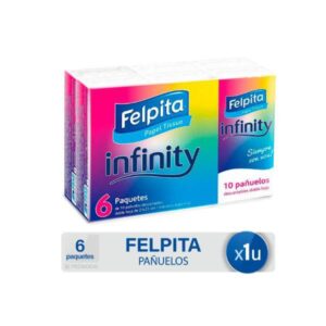 PAÑUELOS DESCARTABLES FELPITA INFINITY DOBLE HOJA PACK 6UN