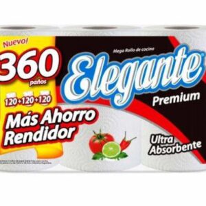 ROLLO DE COCINA ELEGANTE360 3UN X 120 PAÑOS