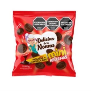 GALLETAS DELICIAS DE LA NONNA MINI RELLENAS MOUSSE DE CHOCOLATE 160GR