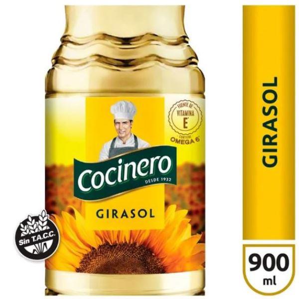 ACEITE DE GIRASOL COCINERO 900CC