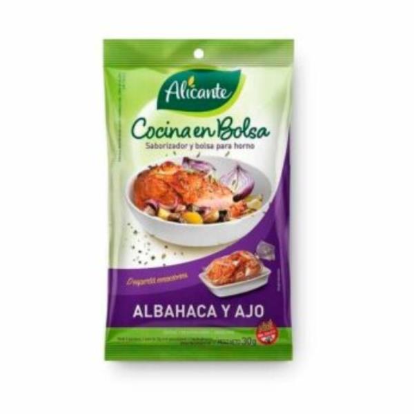 BOLSA PARA HORNO ALICANTE Y SABORIZADOR ALBAHACA Y AJO