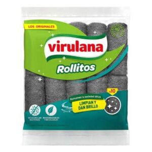 LANA DE ACERO VIRULANA 10 ROLLITOS