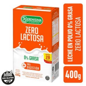 LECHE EN POLVO LA SERENISIMA ZERO LACTOSA DESCREMADA 40GR
