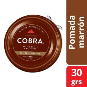 POMADA COBRA PARA CALZADO MARRON 30GR