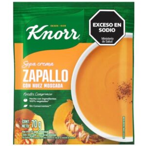 SOPA CREMA KNORR ZAPALLO CON NUEZ MOSCADA 70 GR