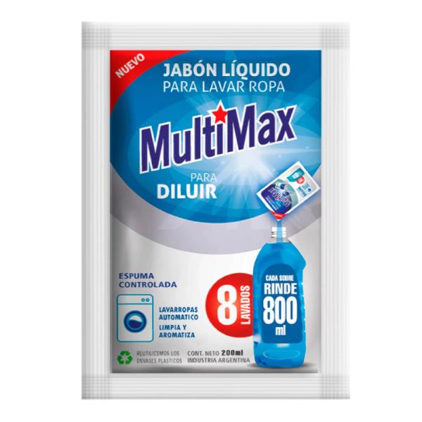 JABON LIQUIDO MULTIMAX PARA DILUIR RINDE 800ML