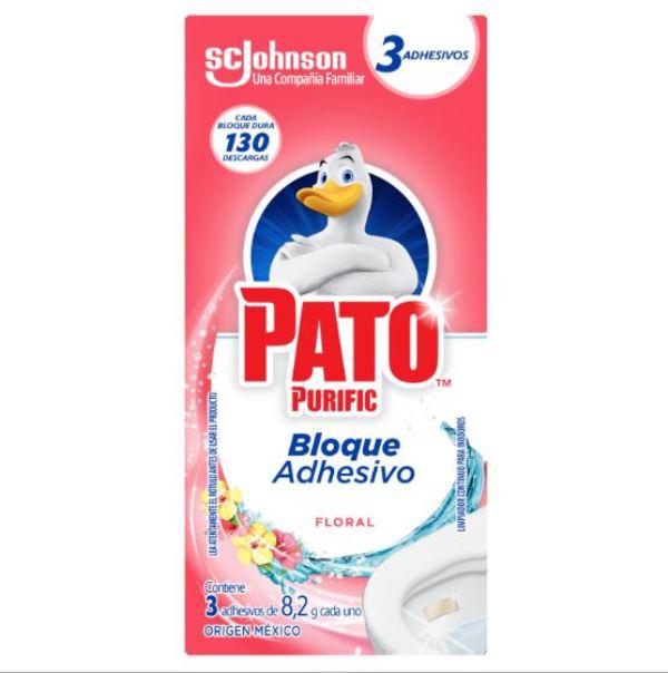 ADHESIVO LIMPIA INODOROS PATO FLORAL 3UN