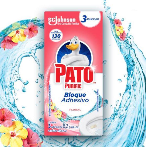 ADHESIVO LIMPIA INODOROS PATO FLORAL 3UN