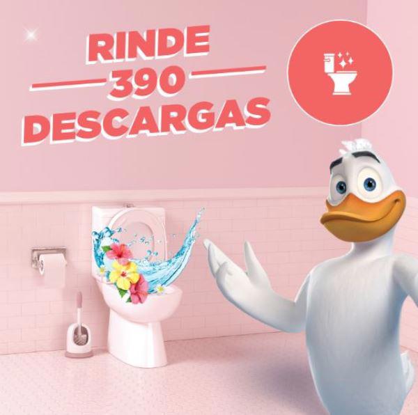 ADHESIVO LIMPIA INODOROS PATO FLORAL 3UN