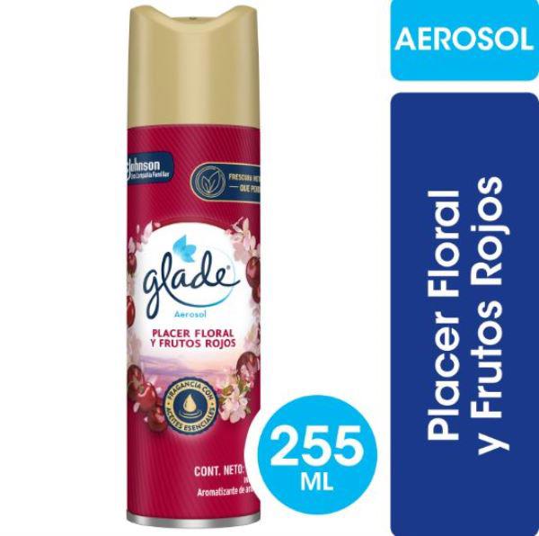 DESODORANTE DE AMBIENTES GLADE FLORAL Y FRUTOS ROJOS 360CC