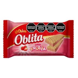 OBLEA RELLENA OBLITA SABOR FRUTILLA 50GR