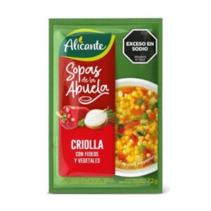SOPA ALICANTE CRIOLLA FIDEOS Y VEGETALES 72GR