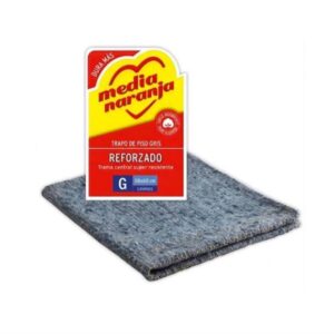 TRAPO DE PISO MEDIA NARANJA GRIS GRANDE 58X60CM