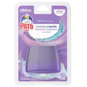 CANASTA LIQUIDA PARA INODORO PATO PURIFIC REPUESTO LAVANDA 50ML