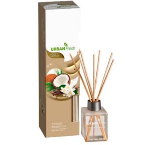 DIFUSOR AROMATICO CON VARILLAS URBAN FRESH COCO Y VAINILLA 125ML
