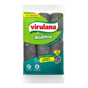 LANA DE ACERO VIRULANA 6 ROLLITOS
