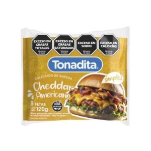 QUESO EN FETAS TONADITA CHEDDAR AMERICANO 120GR