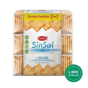 GALLETAS CRACKERS GRANIX SIN SAL 3 EN 1 600GR