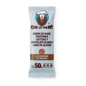 BARRA QUE LO PALEO PASTA DE MANI Y CHOCOLATE BLANCO 50GR
