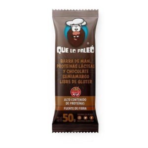 BARRA QUE LO PALEO PASTA DE MANI Y CHOCOLATE NEGRO 50GR