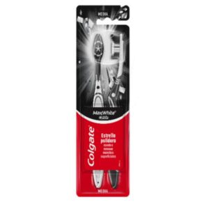 CEPILLO DENTAL COLGATE MAX WHITE CARBON 2UN MEDIO