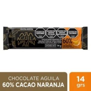 CHOCOLATE PARA TAZA AGUILA EXTRAFINO 60 % CACAO NARANJA 14GR