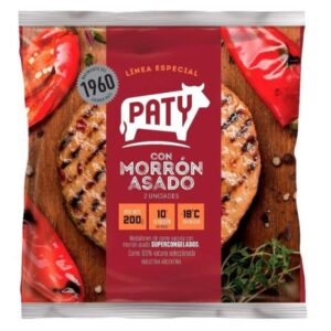 HAMBURGUESAS PATY CON MORRON ASADO 200GR