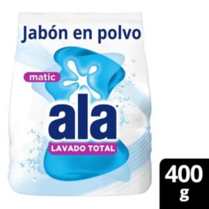JABON EN POLVO ALA MATIC LAVADO TOTAL 400GR