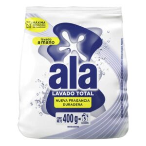 JABON EN POLVO ALA REGULAR LAVADO TOTAL 400GR