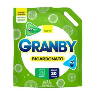 JABON LIQUIDO GRANBY BICARBONATO LIMON DOY PACK 3LT