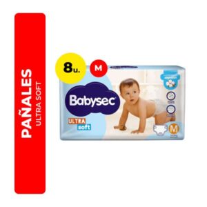 PAÑALES BABYSEC ULTRA SOFT M 8UN