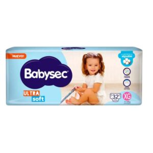 PAÑALES BABYSEC ULTRA SOFT XG 32 UN
